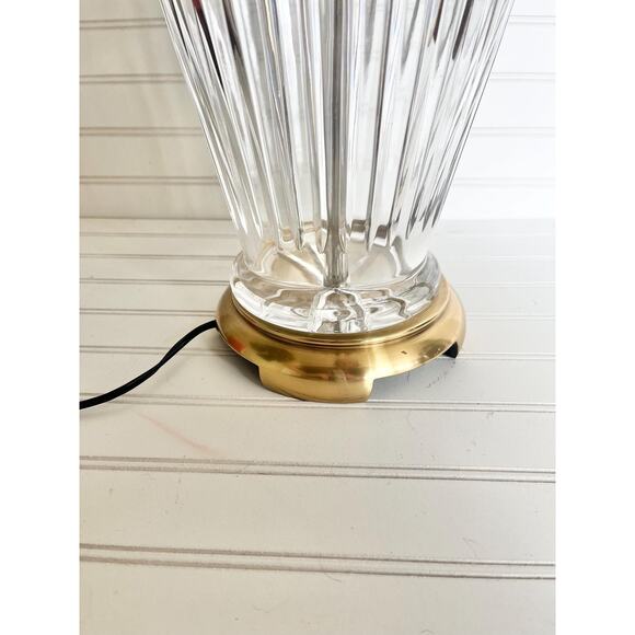 Vintage Wildwood Cut Crystal and Brass Table Lamp - Picture 3 of 8